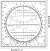 Multifunctional Drawing Ruler 360 Degree Angle and Circle Drawing Stencil Geometric Drawing Template Measuring Ruler