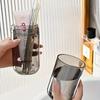 Practical Mouthwash Cup Plastic Toothpaste Box Toiletries Set Portable Brushing Cup Travel