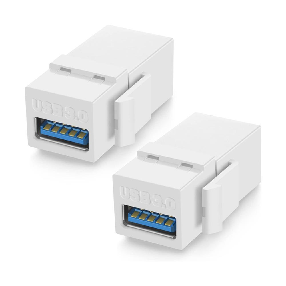 Snap-in Connector Socket Adapter Port USB 3.0 Keystone Jack Inserts Connect Equipment with USB Port Easy Installation