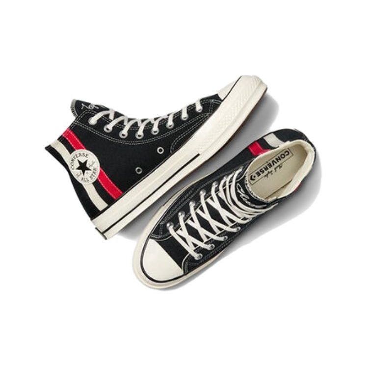 Converse Chuck 70 Archival Stripes Unisex High Top Black White Red A07441C
