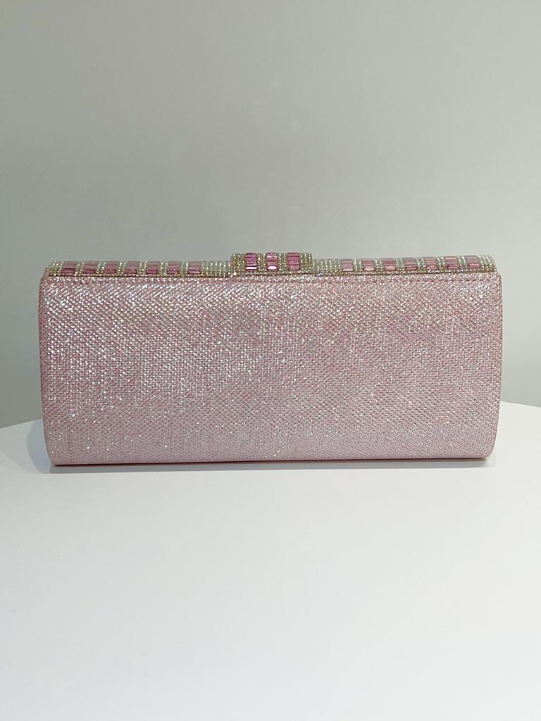 Women's Rhinestone Sparkle Chain Evening Clutch - Bridal, Banquet, Wedding, Socialite Handbag