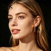 Eye Catching Punk Metal Earrings 2Pcs Skeleton for Women, Gothic Alloy Drop Earrings, Hypoallergenic Retro Dark Style Skull Dangle Halloween