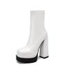 Sexy Platform Women's Ankle Boots Stripper Gothic High Heels Ankle Boot For Women Black White Party Fetish Shoes Large Size 45