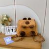 2025 plush backpack cute cartoon double backpack cover chain single shoulder messenger bag women's bag