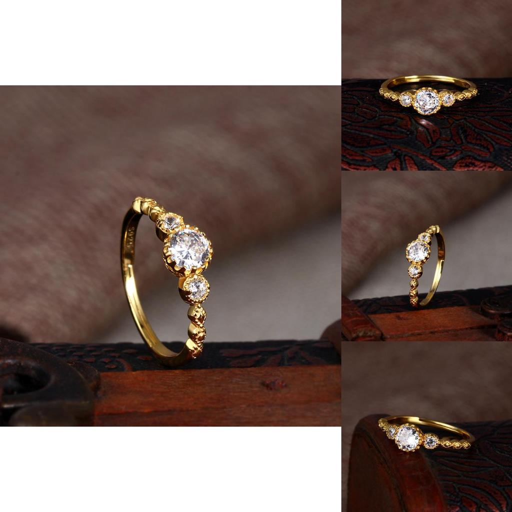 Chic Geometric Design Copper Ring With Sparkling Zircon For Stylish Women