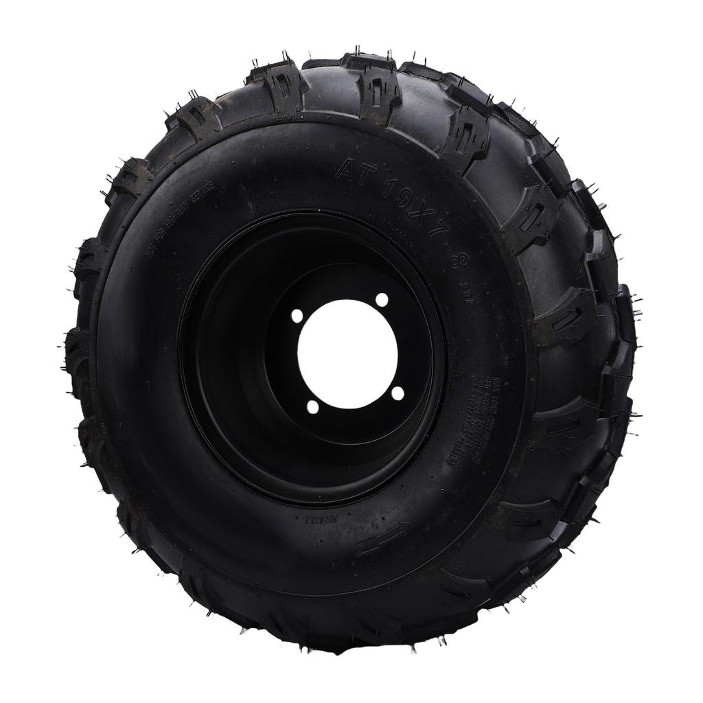 19x7 8 Wheel Rim Tire Assembly 4 Hole Robust Ply Structure ATV UTV Tire for Go Kart