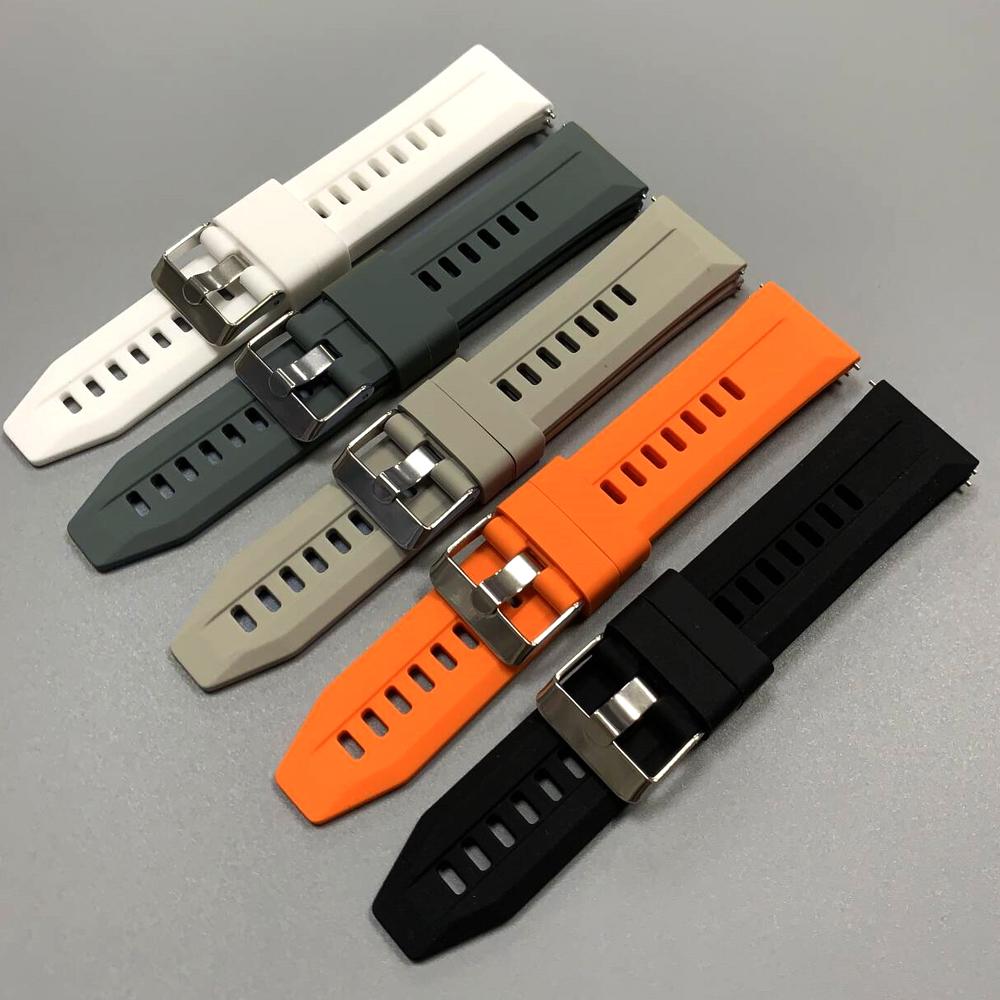 22mm Sports Strap For Huami Amazfit Bip 6 5/GTR 47mm 4/3Pro/Balance2 Silicone Wrist Band For Samsung Galaxy Watch3 45mm Bracelet