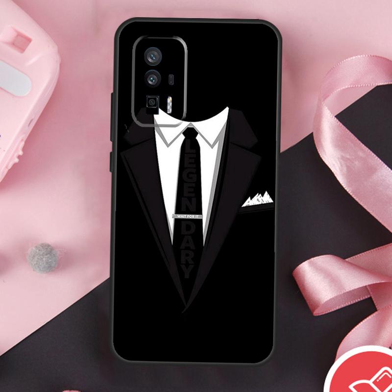 Suit and Tie Case For Xiaomi 11T 12T 13T 14T Pro Mi 15 13 14 Ultra POCO X7 Pro X3 X5 X6 F5 F6 F7 Cover
