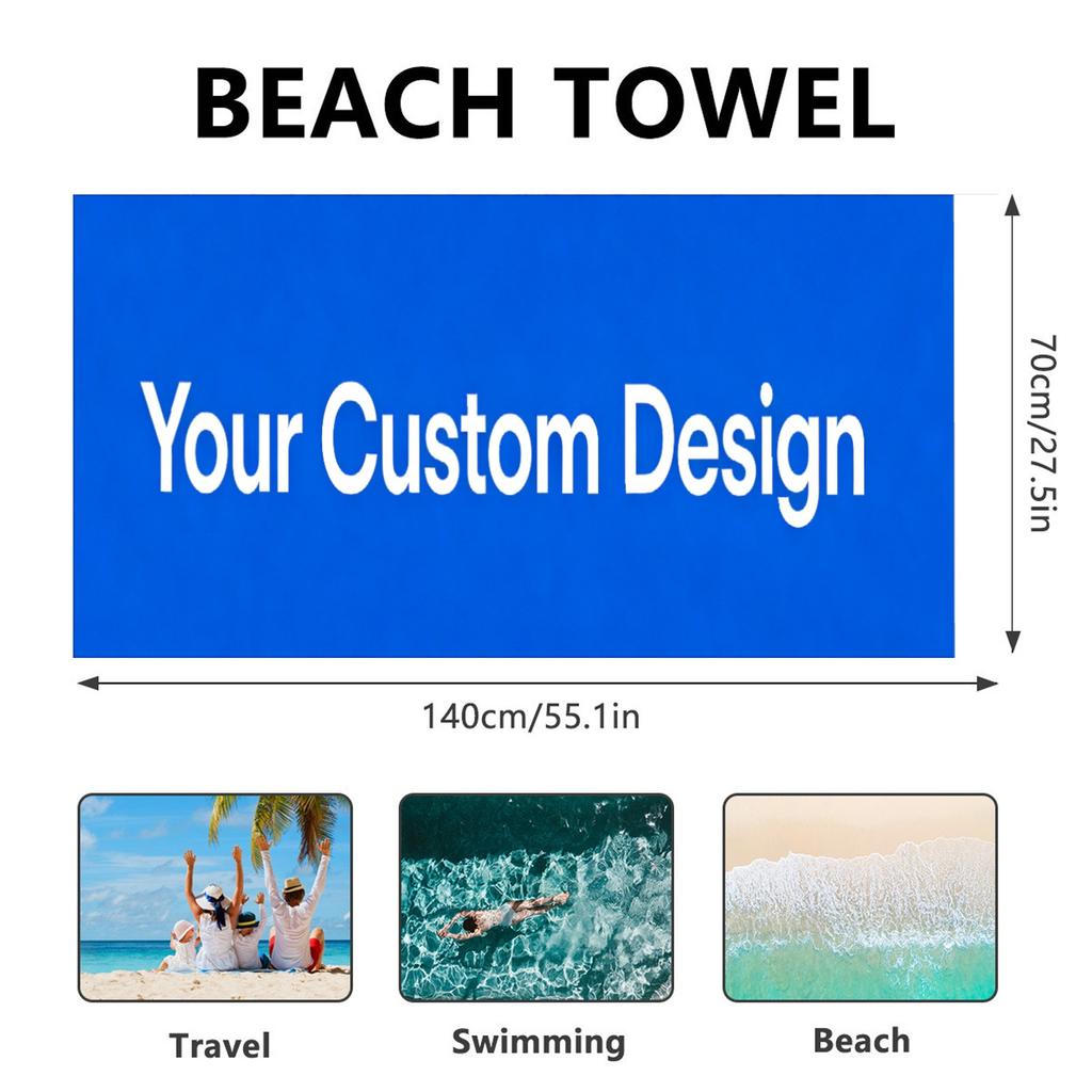 Personalisiertes individuelles Foto Strandtuch Fußball-Stil Schnelltrocknend Sandfrei Badetuch für Sportfans Sommer Strand Schwimmen