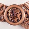 Ethnic Handmade Wax Rope Belt with Wood Buckle and Beads