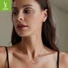 Minimalist Light Luxury 30 Points Moissanite Collarbone Chain, Exquisite And High-End 925 Sterling Silver Necklace Msn022