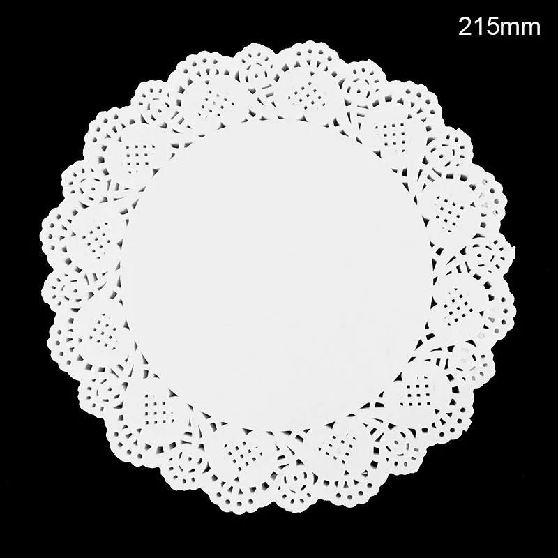 100pcs White Lace Paper Doilies Placemats DIY Box Packaging Gift Wrap Paper Crafts For Wedding Party Favors Table Decoration Mat