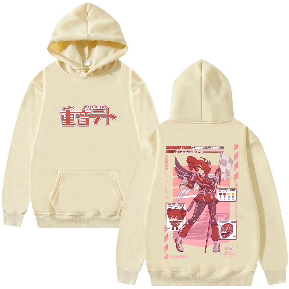 Virtuelles Idol Teto Racer Sweatshirts Mode Kasane Teto Hip Hop Hoodies Langarm Streetwear Unisex Lässiger Pullover