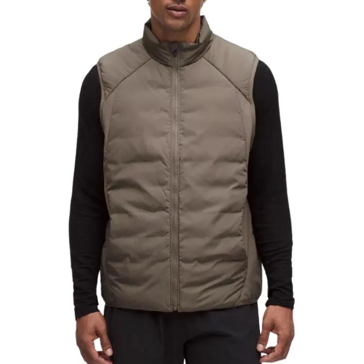Lululemon Down Vests Men's Stand Collar Moderate Other (Unisex) Down Vests LM4AXDS | Cypress Forest