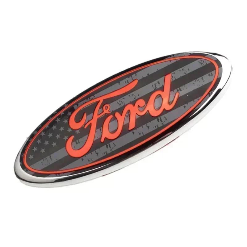 7/9 Inch ABS Car Body Front Rear Logo Emblem Stickers For Ford Edge Mondeo Kuga Ecosport Fiesta Focus Escape Ranger Fusion CVW1