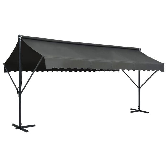 Freestanding Awning - Exclusive House - 500 X 300 Cm - Anthracite - Steel & Waterproof Polyester