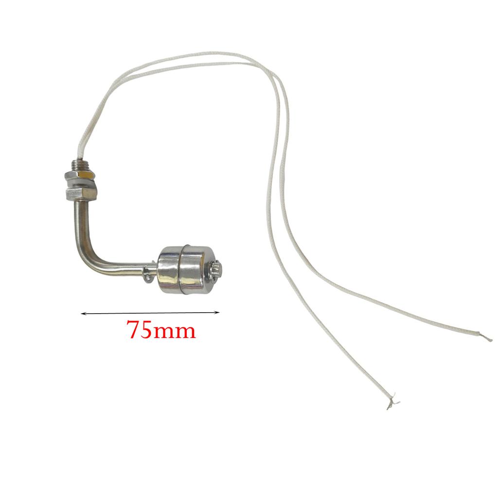 1pc 75/100/150/200/250mm Stainless Steel Float Switch Tank Right Angle Water      Level Sensor L Type Float Switch Controller