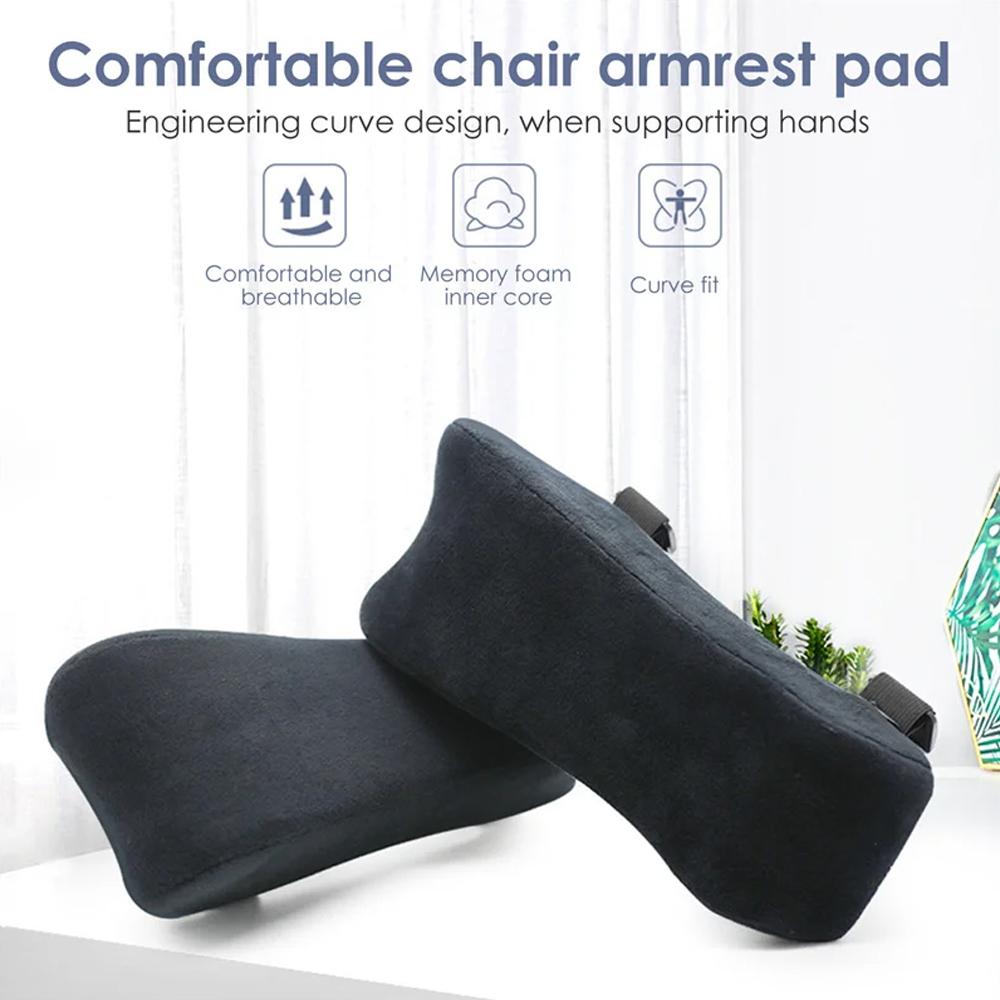 1Pcs  Thick Memory Foam Armrest Pads For Desk Chair Office Chair Armrest Pillow Ergonomic Support For Home And Office Use
