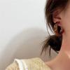 Korea Clear Acrylic Geometric C -Shaped Hoop Earrings For Women Girls Trends Hanging Earrings Party Travel Jewelry Gifts