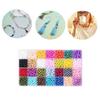1960pcs Vibrant Colored Beads Kits Imitation Pearls Beads Colorful Beads Small Round Beads Assortment for Jewelry Maker