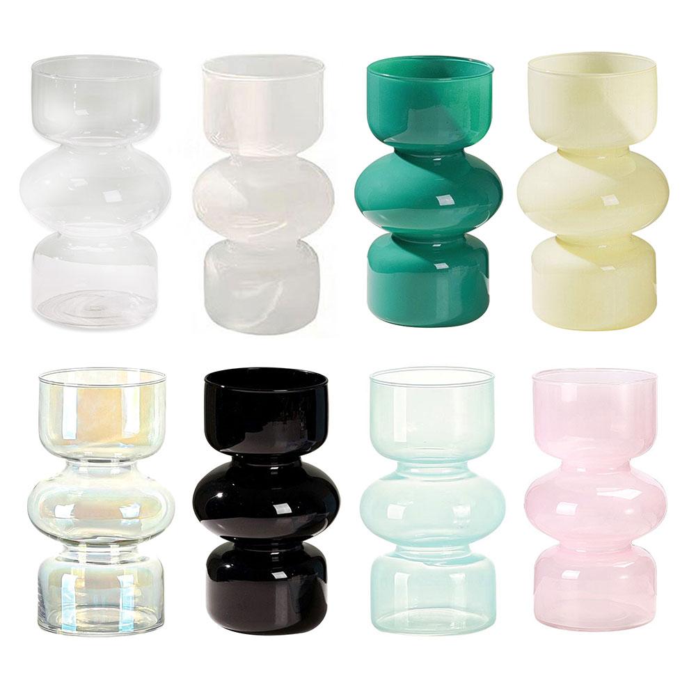 INS Style Glasvase Farbige Glasbehälter Hydroponische Blumenarrangements Wohndekoration Vase Zimmer Tischdekoration Ornament