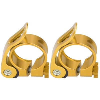 2ks/Sada 31,8MM Objímka sedlovky jízdního kola Rychloupínací klip pro 27,2MM Sedlovku jízdního kolaZlatá