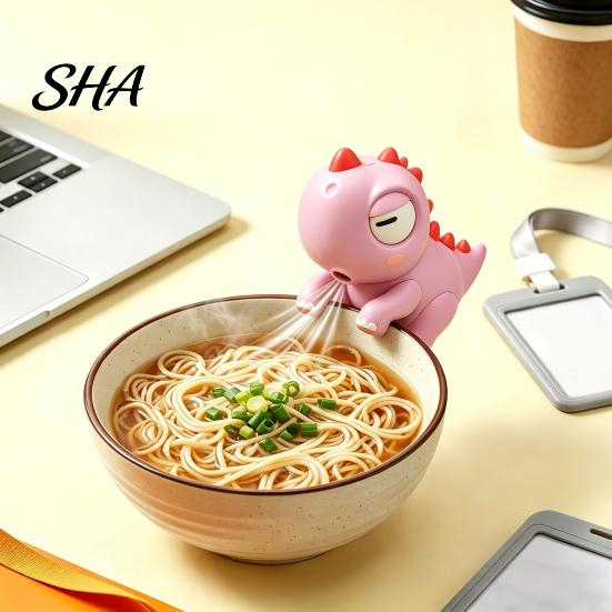 Mug Clip Fan Clip-On Mini for And Bowl Cooling, Cute Elephant Animal Coffee Portable Hanging Chiller, Desktop Beverage Blower, Iced Soup Drinks