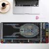 Gamer Mouse Pad Computer overlock Mousepad Office Accessories Keyboard Anime Starship Blueprint Extended Large Nonslip Desk Mat