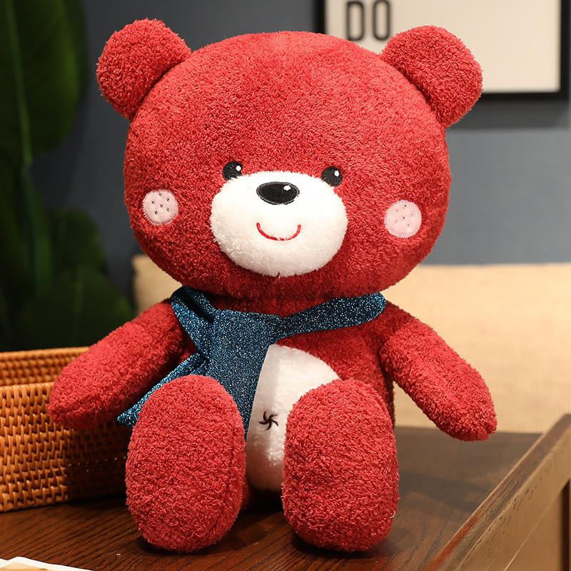 Cute Cute Scarf Bear Doll Plush Toy Teddy Bear Hug Bear Doll Children Soothing Doll
