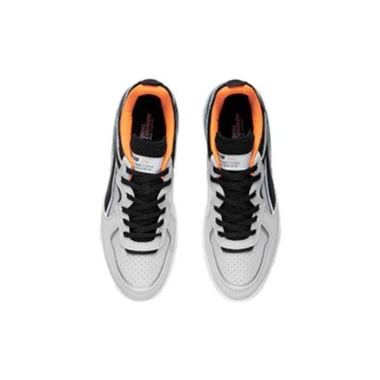 Li Ning Wave V1 Slip Resistant Abrasion Resistant Low top Skateboard Shoes Men's Gray Black AGCS029-2