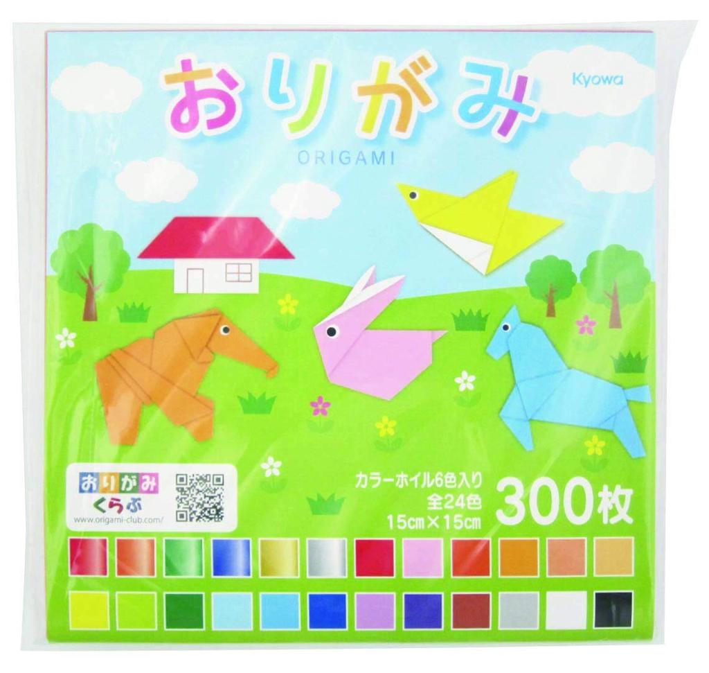 Kyowa Paper 15cm 24 1200 010741 Origami, square, colors, sheets,