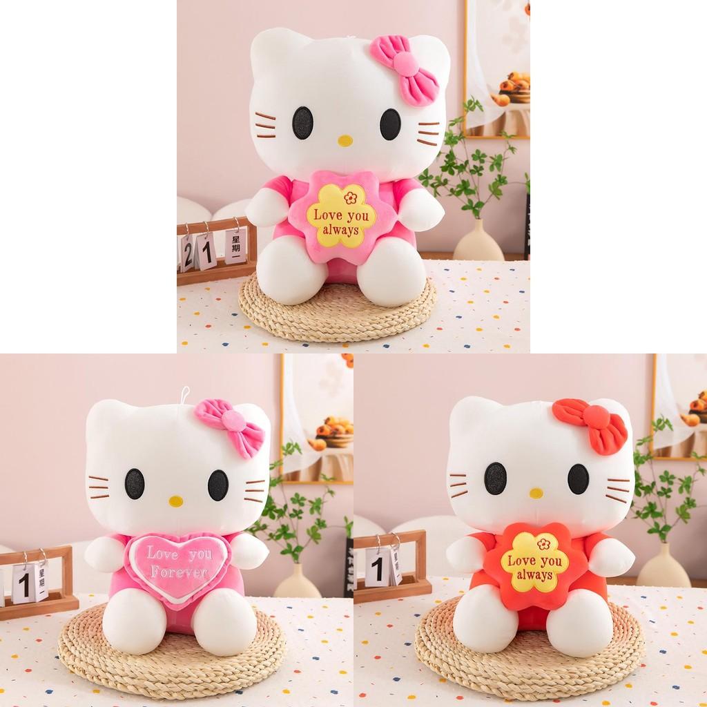 Flower Hellokitty Plush Doll Heart Cat Stuffed Toy Strawberry Angel Decoration
