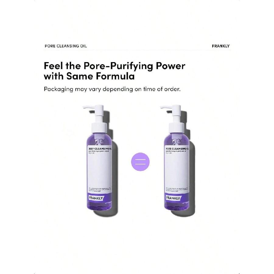 FRANKLY Pore Cleansing Oil - 200ml | Powerful Blend Of Bha & Lha, Amino Acids, And Hyaluronic Acid For Effective Makeup Removal, Blackhead