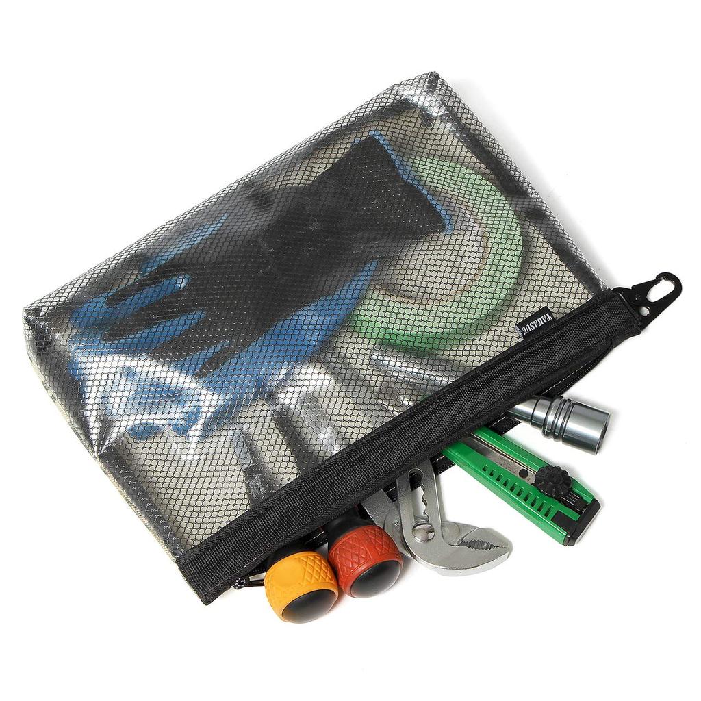 TAKASUE Camouflage Transparent Pouch - Camouflage, for Airsoft, Tools, Small Items, Waterproof, Outdoor, Fishing, Cable Management (M, Digital Camo)