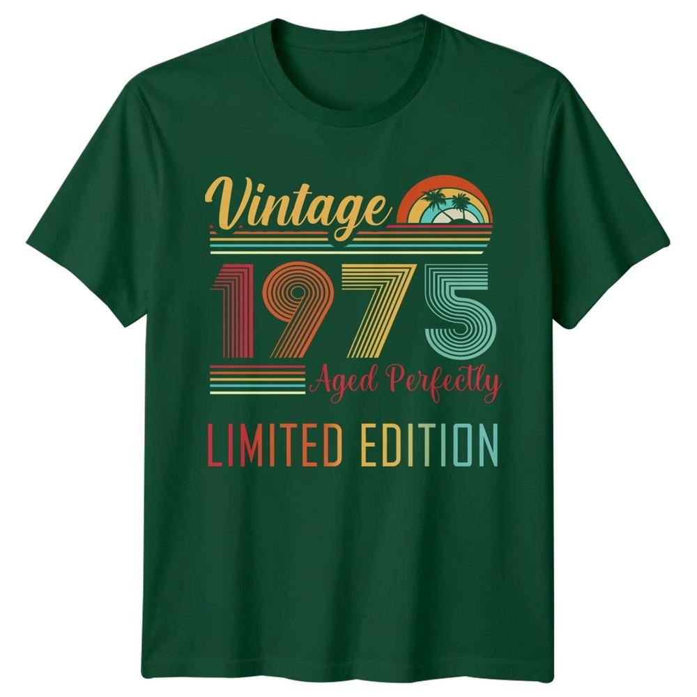 Vintage 1975 Unisexs TShirt 51st Birthday Aged Limited Edition Gift S