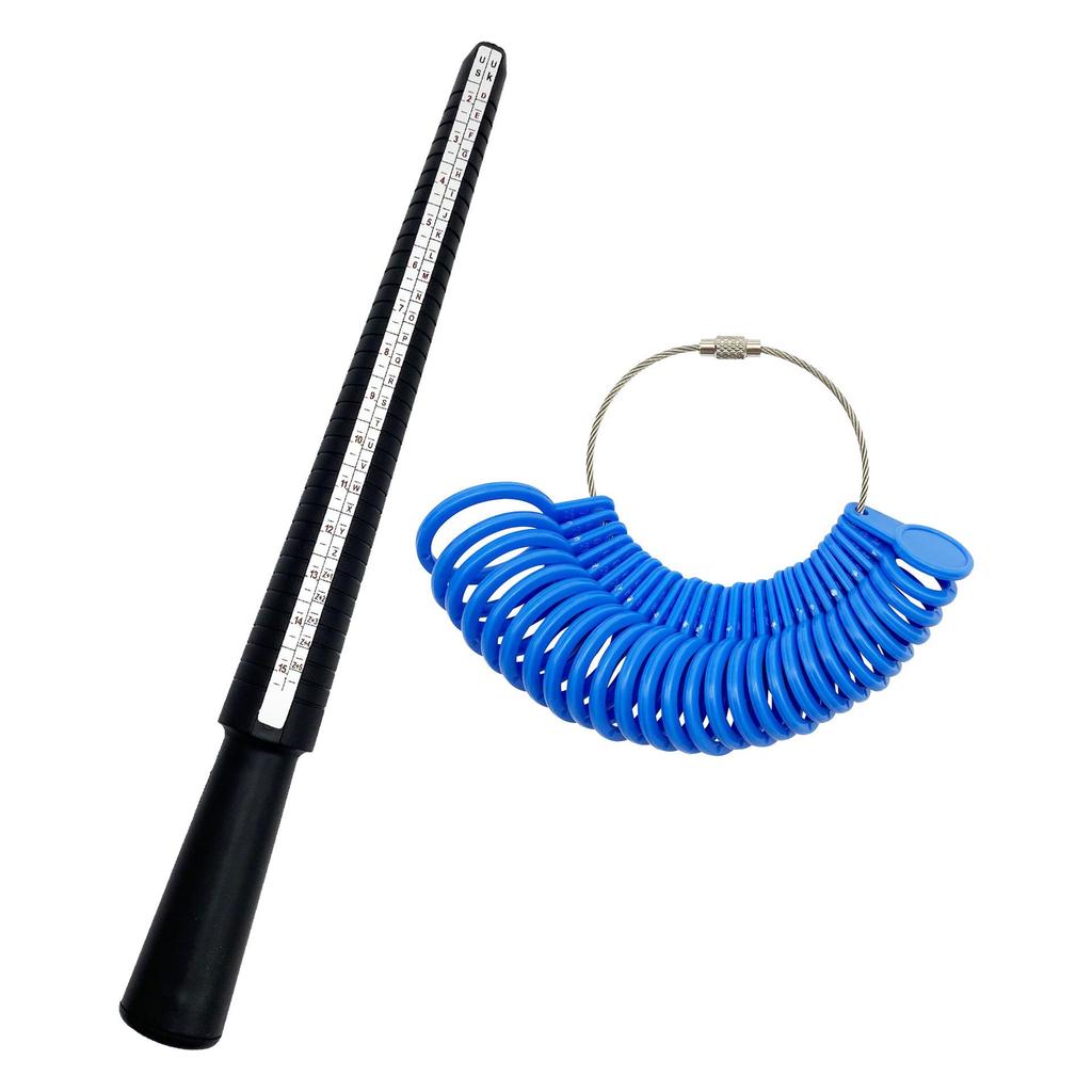 Four-in-One Ring Sizer: Plastic Mandrel Finger Sizing Tool
