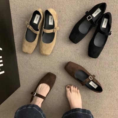 Pantofi Femei Plati Modă Retro Vârf Pătrat Decupați Primăvară și Toamnă 2025 Noi Pantofi Mary Jane Casual Mărimi Mari Pantofi Femei 42 43 44