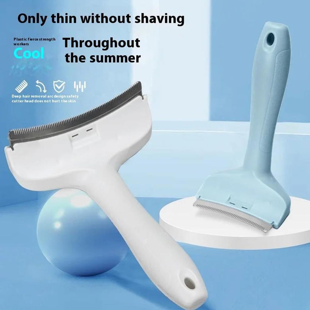 New Flea Comb For Cats Dogs Grooming Brush, V-Shaped Teeth Shedding, Gentle Deshedding Ergonomic Handle