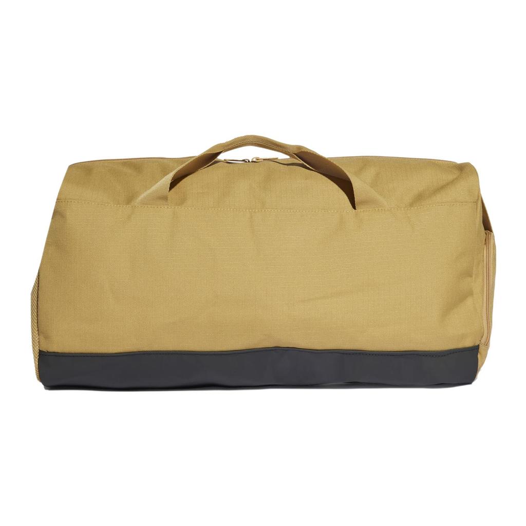 New Adidas Recycled Polyester Luggage Bag, Handbag, Shoulder Bag, Crossbody Bag, Gym Bag Medium Unisex Gold Beige/Black HC7230