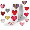 1000Pcs Heart Shaped Love Heart Stickers Paper Self Adhesive Decorative Sticker 2.5cm Cute Gift Sealing Happy Valentine's Day