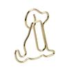 25pcs Shaped Paper Clips Metal Material Light Portable Golden Puppy Shapes Office Clips for Document