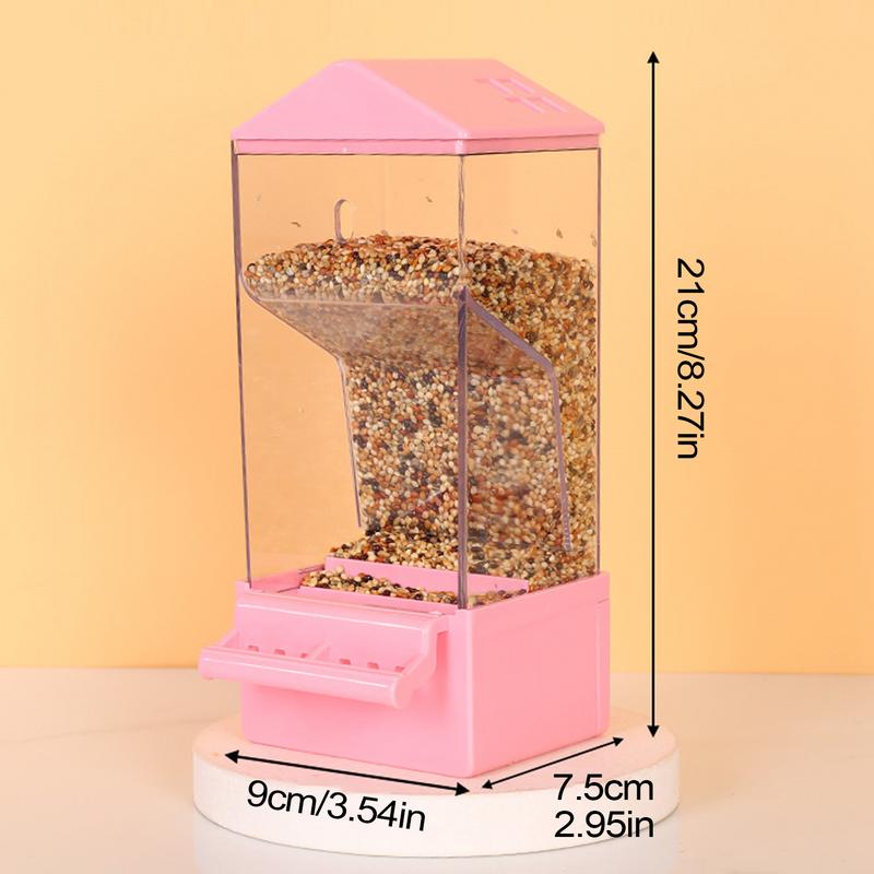 Automatic Bird Feeder For Cage Smart Clear Parakeet Feeder Dispenser Large Capacity Food Container Anti Spill Cage Accessories