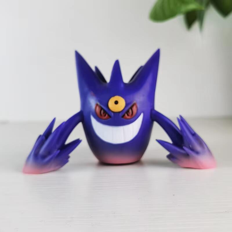 Anime Figure Gengar 8cm Action Figure Decoration Q-Version Animation Week Model Interior Decoration Peripheral Toy Boys Gift
