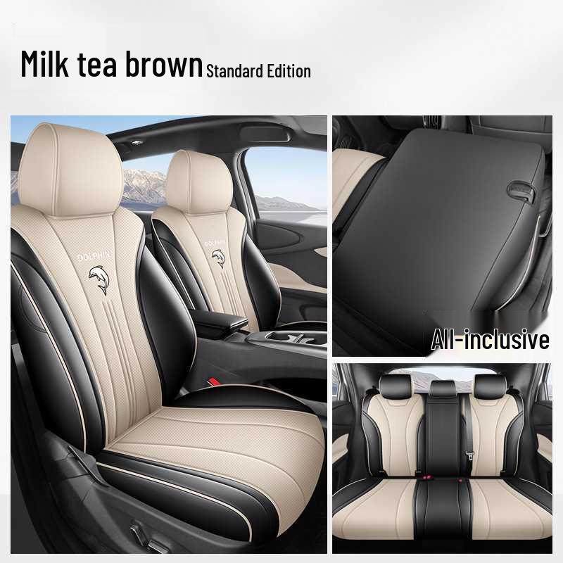 Leather Breathable Seat Covers for BYD Dolphin, All-Season, Intelligent Driving Edition, Full Coverage, Set of 25. 25 BYD Dolphin Intelligent Driving Edition