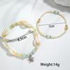 Imitation Shell Double-Layer Anklet, Boho Style Starfish Pendant Anklet, European and American Beach Vacation Accessory