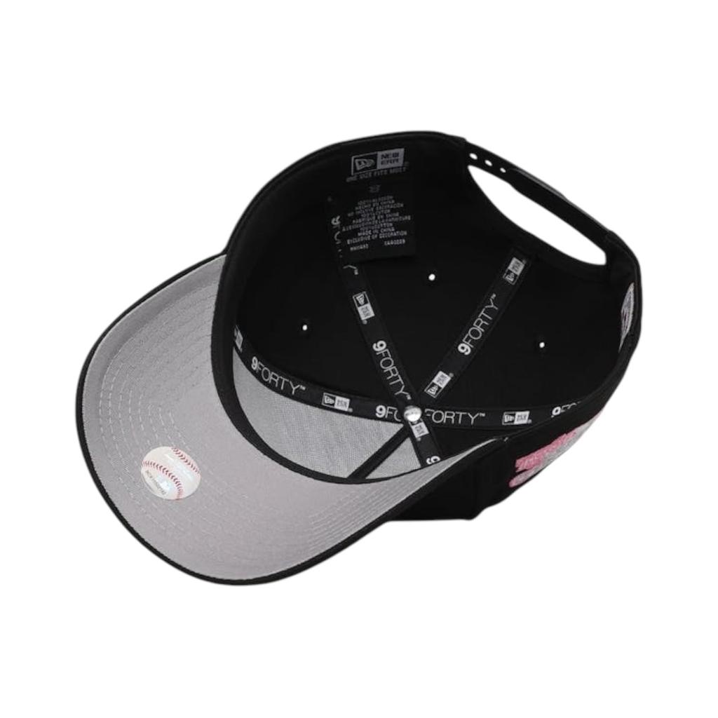 New Era LA Yankees MLB 9FORTY Snapback Cap Free Dodgers/NY Black/Pink (JP, Alphabet, Size, LA-Black/Pink) [Used]