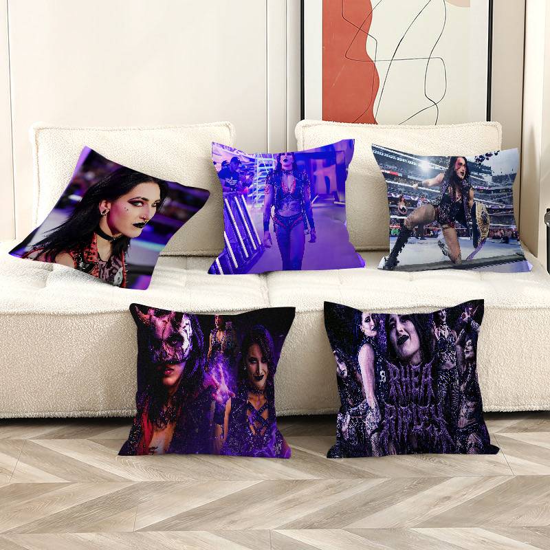 R-Rhea Ripley Wrestler Pillow Gifts Home Office Furnishings Bedroom Sofa Car Cushion Cover Case 45x45cm