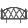 6x Plastic Garden Fence Gray Border Palisade Edging Lawn 3m