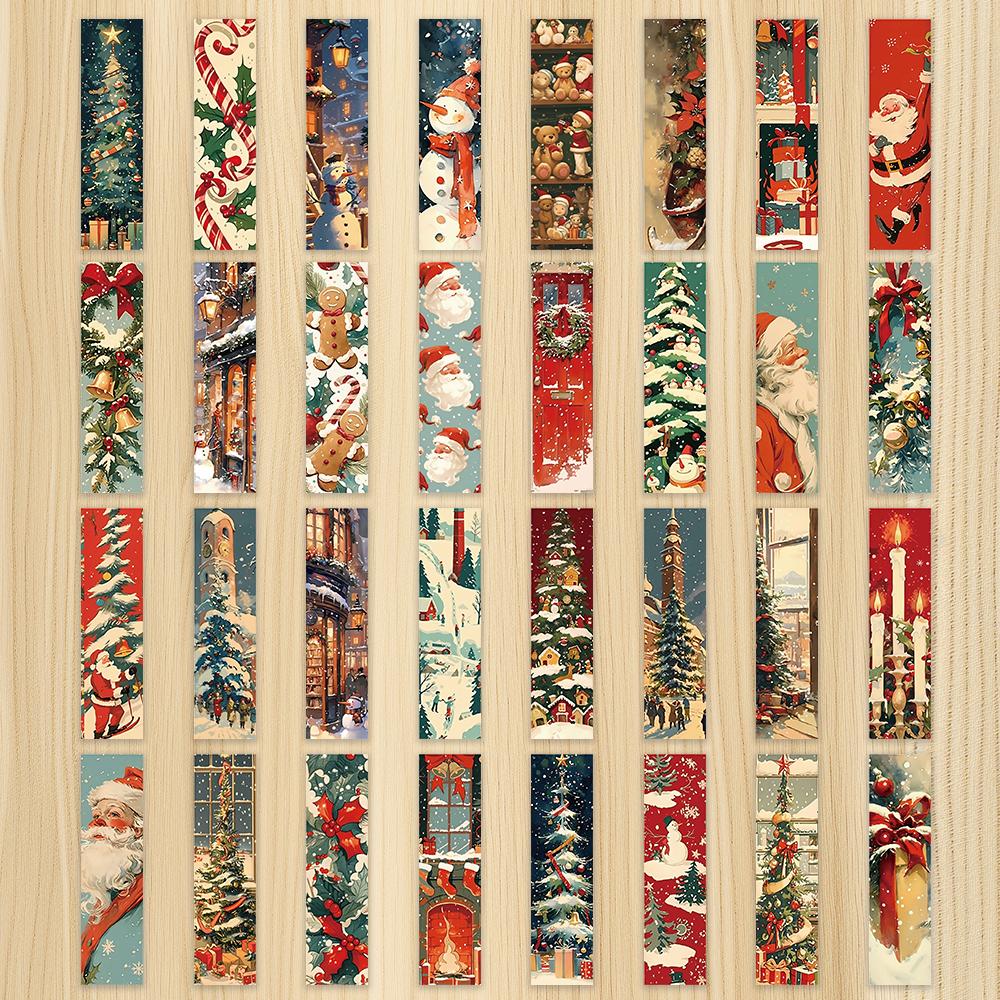 32pcs, Retro Christmas Bookmarks, Perfect for Teachers, Readers and Book Lovers, Perfect for Gifts, Parties and Birthdays