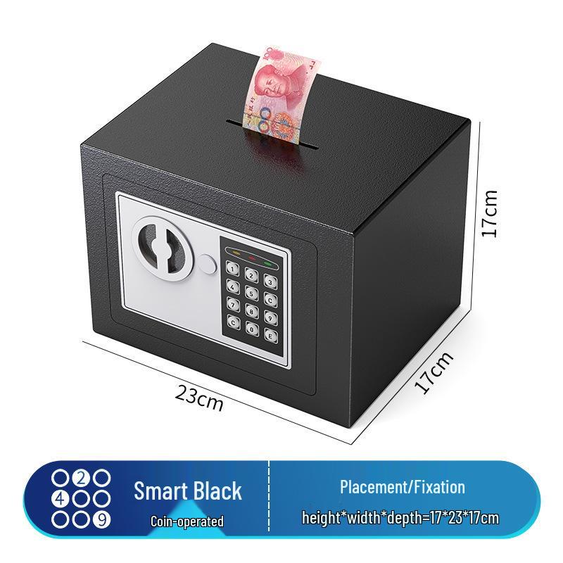 Mini 17E Electronic Safe: In-Wall Coin-Operated Piggy Bank for Households